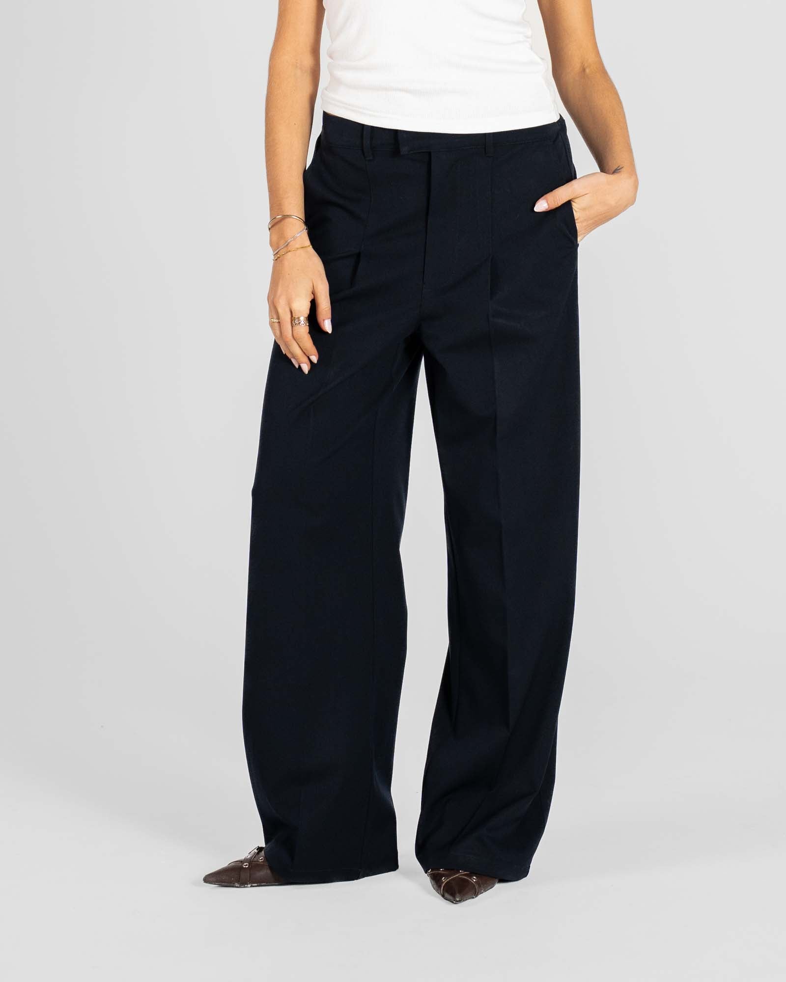 Baggy Suit Pants Navy